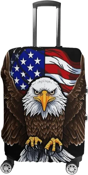 Suitcase Covers for Luggage USA Flag Patriotic Eagle Fashion Luggage Cover Washable Protector Waterproof Suitcase Cover Anti-scratch Travel Suitcases Covers Case for 19-32 Inch Luggages XL
