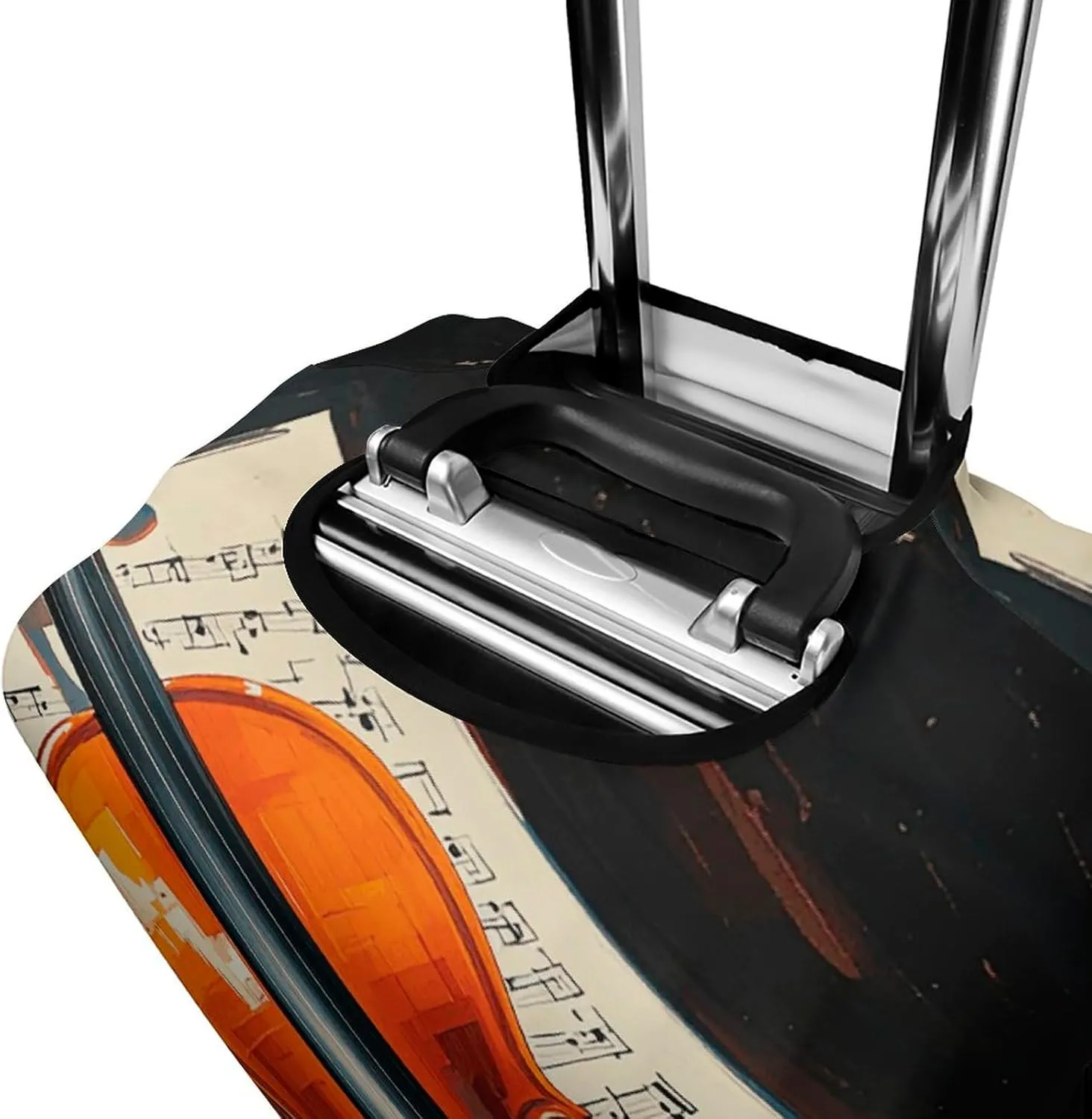 Suitcase Covers for Luggage Violin Sheet Music Fashion Luggage Cover Washable Protector Waterproof Suitcase Cover Anti-scratch Travel Suitcases Covers Case for 19-32 Inch Luggages M