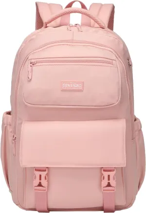 SUN EIGHT 35L School Backpack for Teen Girls Kids Bookbags Elementary Middle School Laptop Bags Women Travel Daypacks(Pink)