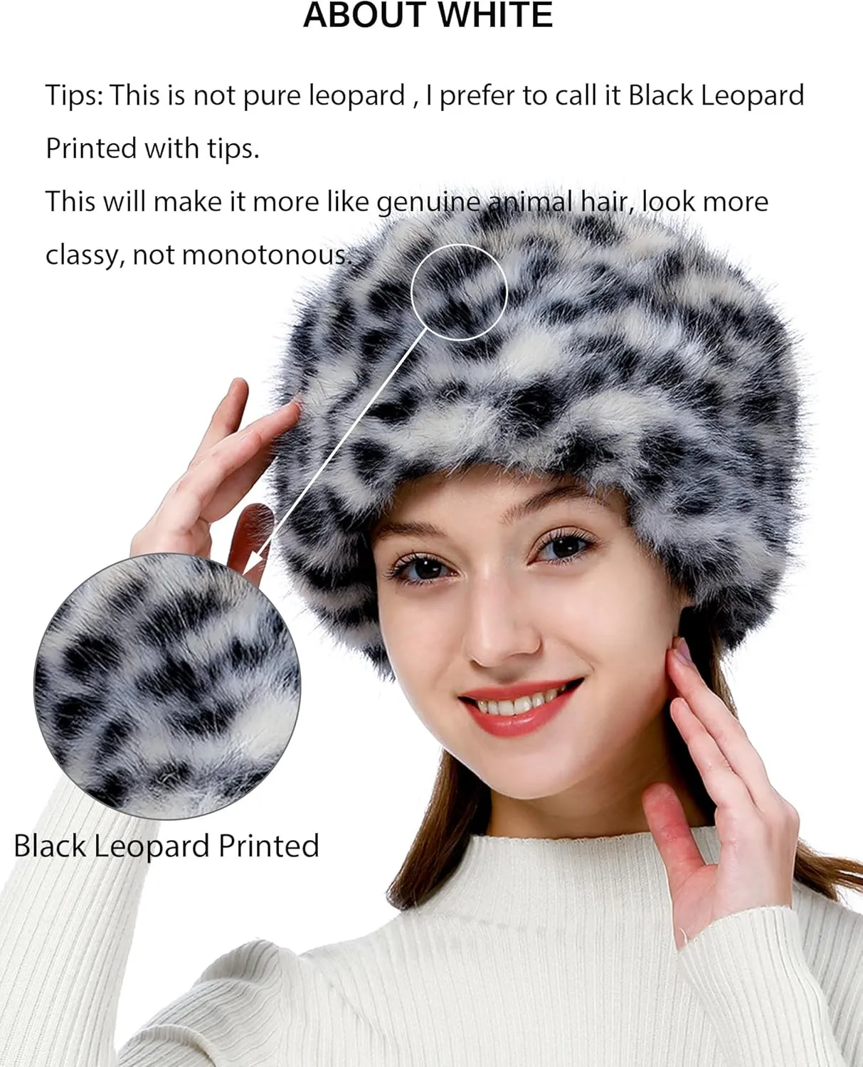 sy soul young Women's Winter Faux Fur Cossak Russian Style Hat Warm Cap