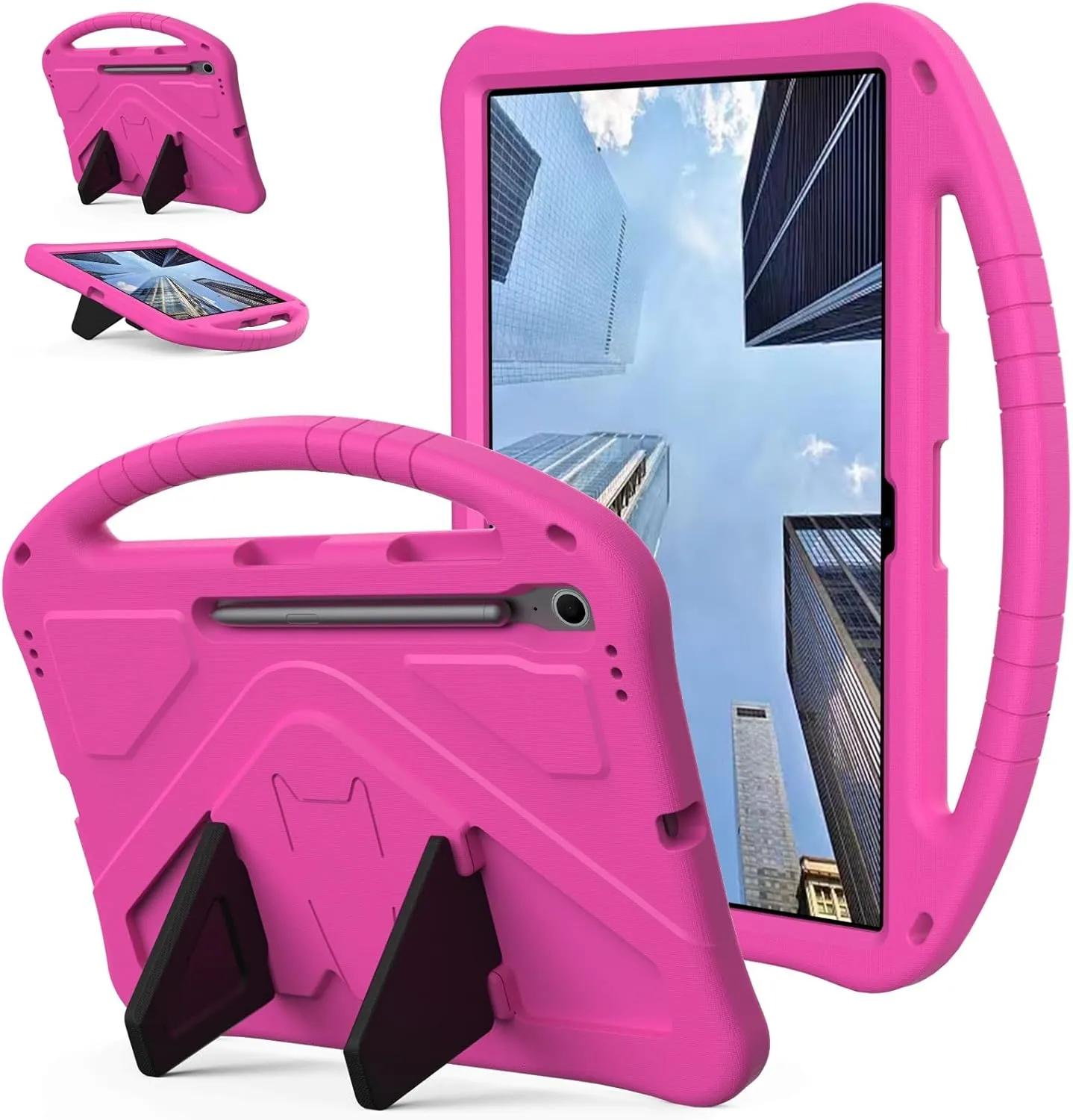 Tablet PC Cases Cover Lightweight Shockproof Kids Friendly Cover Compatible with Samsung Galaxy Tab S10 FE Plus 13.1" SM-X620/X626B 2025,with Handle Stand Thickned Cornor Impact Protection Tablet Cove