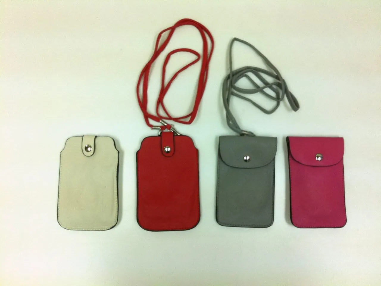Tapp Collections Leather Neck Pouch for Phone (Style 2) - Cream
