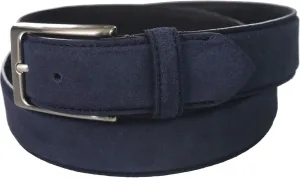 Tasso Elba Men's Faux-Suede Belt Navy Large
