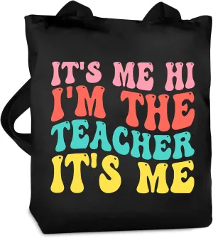 Teacher Canvas Bag Teacher Gifts for Women Christmas Appreciation Thank You Gifts Teacher Reusable Grocery Bag