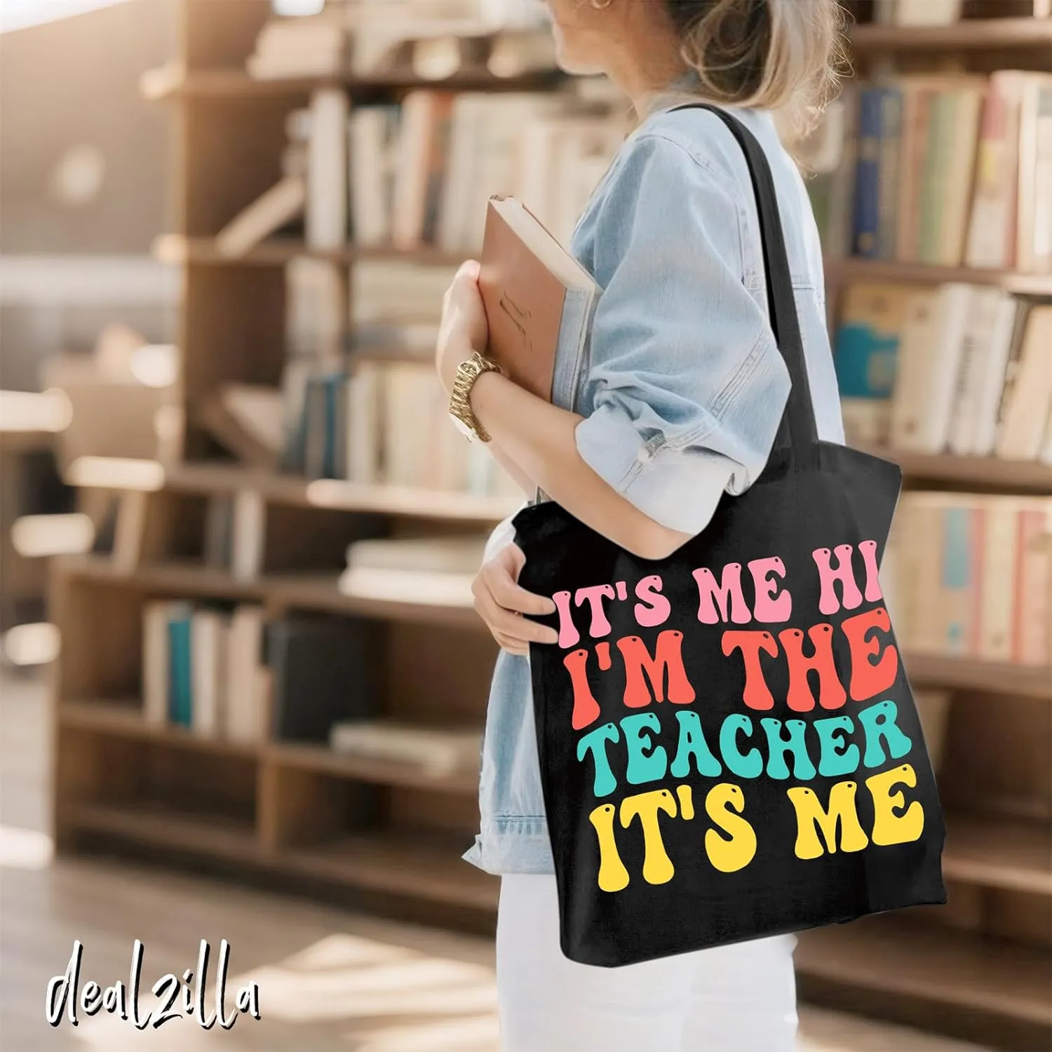 Teacher Canvas Bag Teacher Gifts for Women Christmas Appreciation Thank You Gifts Teacher Reusable Grocery Bag