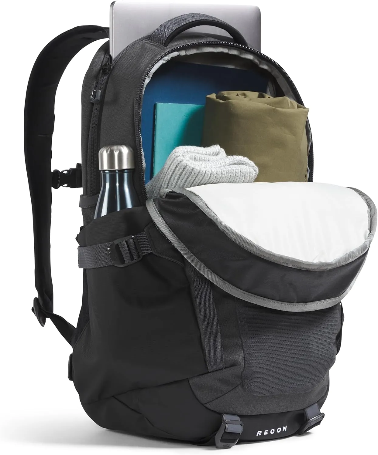 THE NORTH FACE Recon Everyday Laptop Backpack, Asphalt Grey Light Heather/TNF Black-NPF, One Size