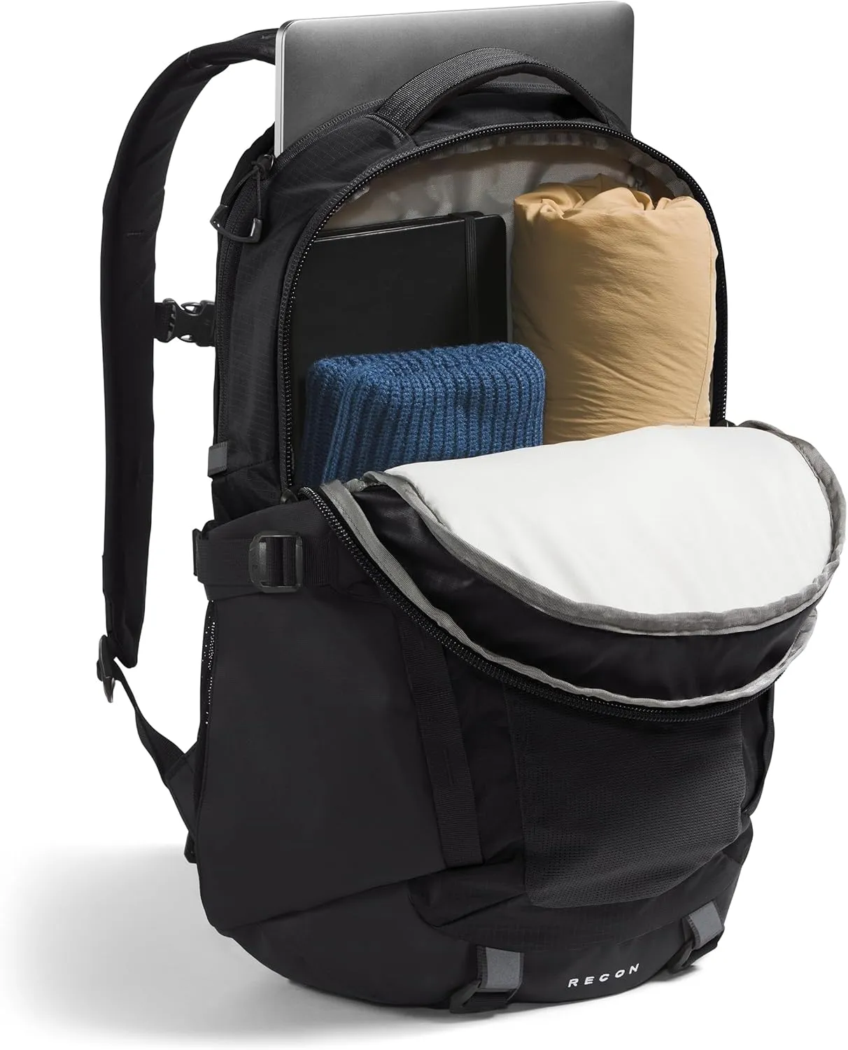 THE NORTH FACE Recon Everyday Laptop Backpack - PFAS Free, TNF Black/TNF Black-NPF, One Size