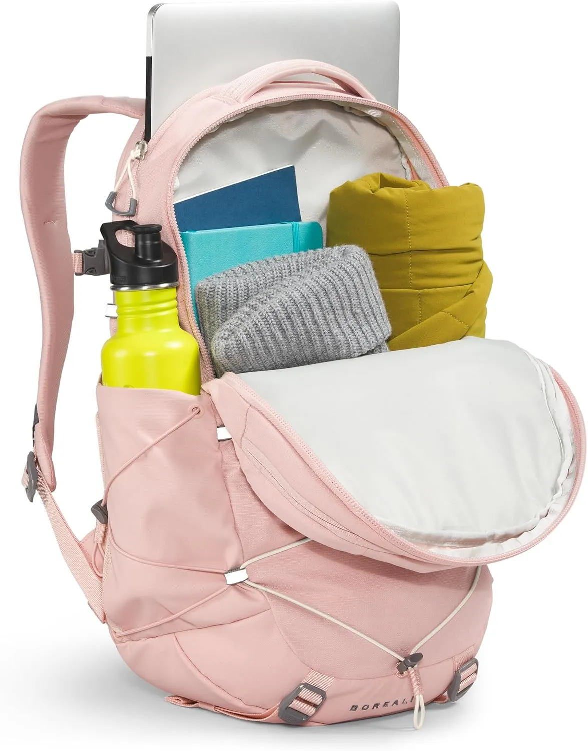 THE NORTH FACE Women's Borealis Commuter Laptop Backpack, Pink Moss Dark Heather/Gardenia White-NPF, One Size