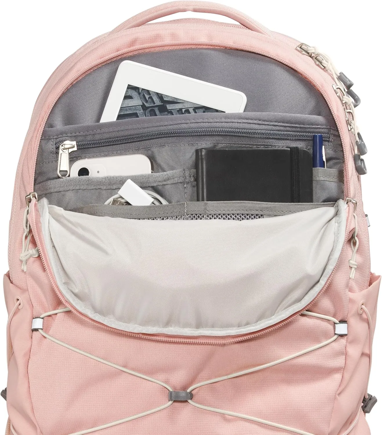 THE NORTH FACE Women's Borealis Commuter Laptop Backpack, Pink Moss Dark Heather/Gardenia White-NPF, One Size