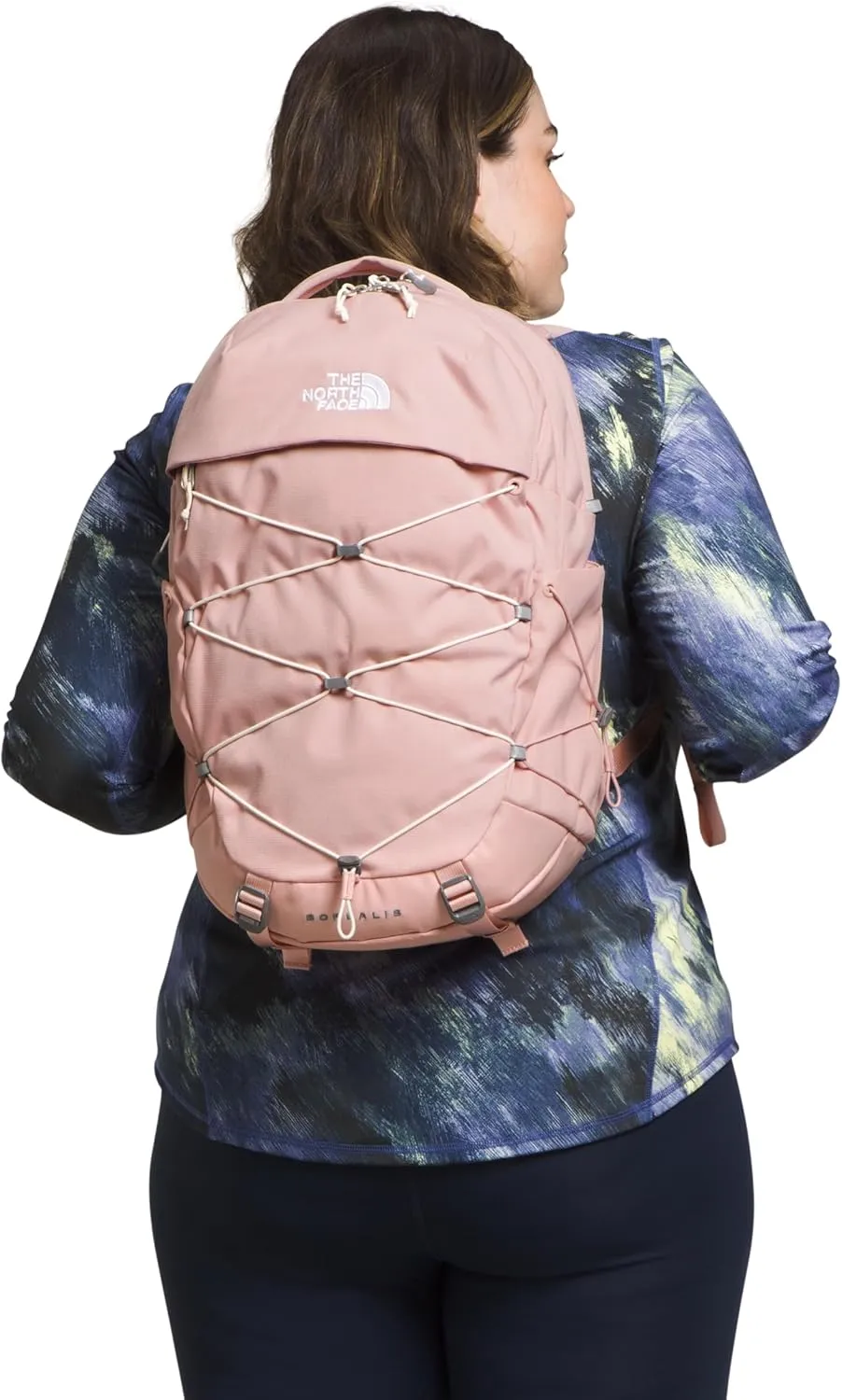 THE NORTH FACE Women's Borealis Commuter Laptop Backpack, Pink Moss Dark Heather/Gardenia White-NPF, One Size