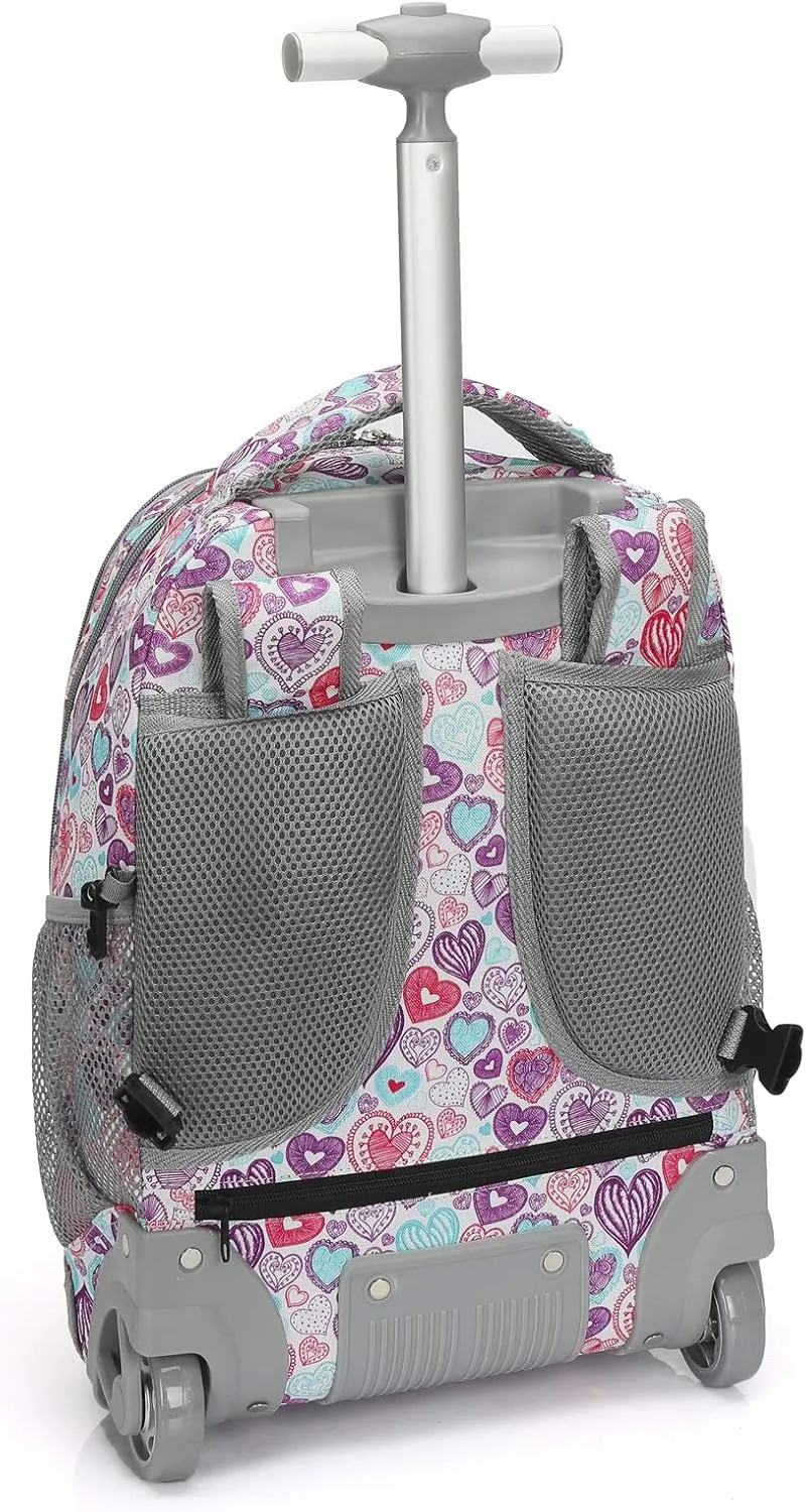 Tilami Rolling Backpack 19 inch Wheeled Boys Girls Travel School Student Trip…