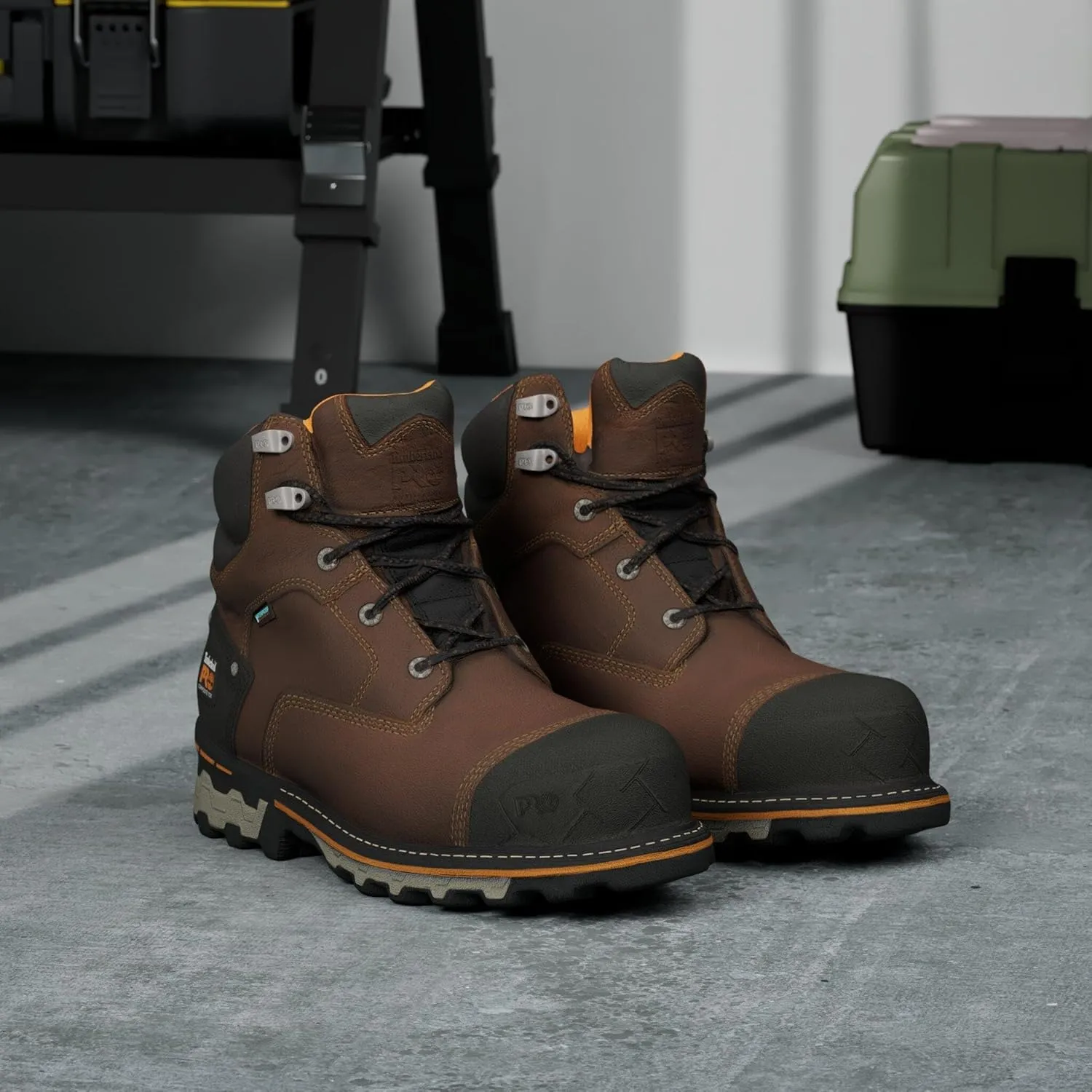 Timberland PRO Men's Boondock 6 Inch Composite Safety Toe Insulated Waterproof Industrial Work Boot