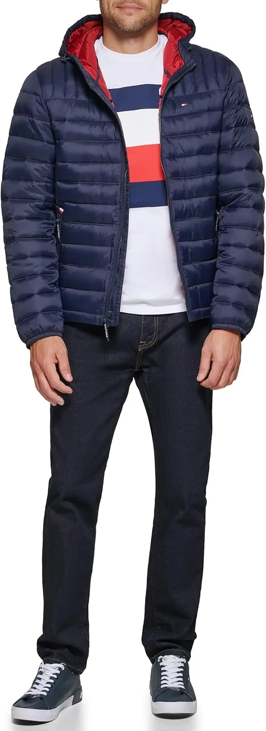 Tommy Hilfiger Men's Water Resistant Ultra Loft Filled Hooded Puffer Jacket