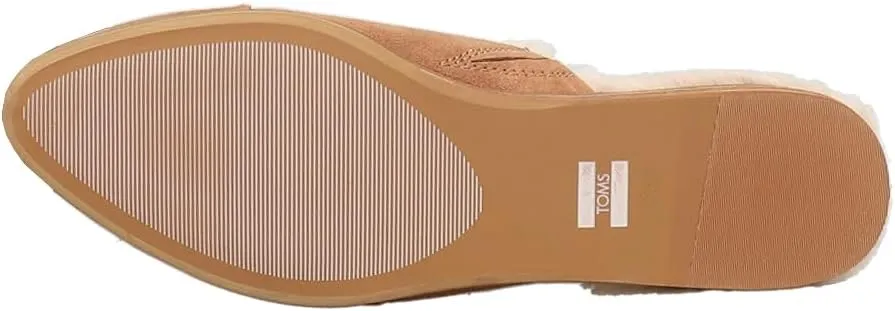 TOMS Womens Jade Metallic Suede Mules Flats Casual - Black