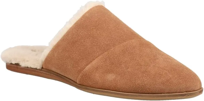 TOMS Womens Jade Metallic Suede Mules Flats Casual - Black