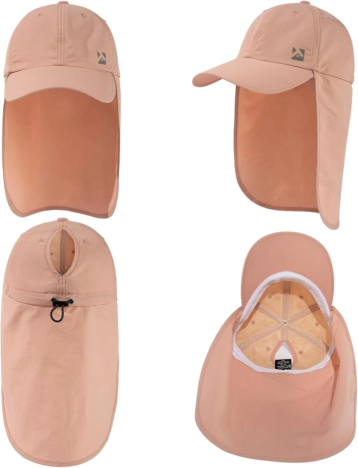 TOP-EX L/XL Sun Hats for Women Ponytail Baseball Cap with Neck Flap UPF50 Summer Hiking Gardening Hat Waterproof