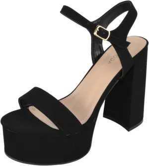 TOP Moda Women Block Chunky Thick High Heels Sandals Open Toe Platform Ankle Strap Strappy Jasmine-1