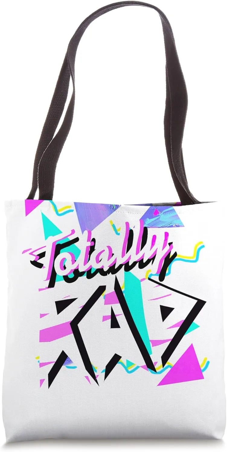 TotallyRad 80s 90s "Retro-Style" Design Tiger-Stripe Tote Bag