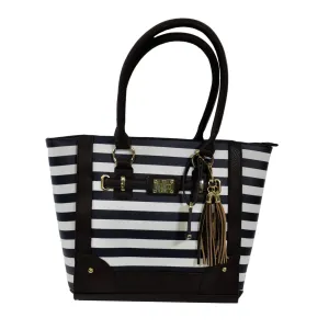 Tote Style Purse W-holsters - Navy Stripe