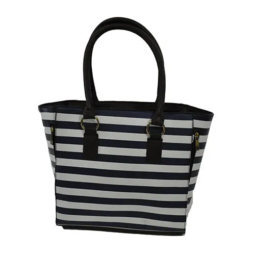Tote Style Purse W-holsters - Navy Stripe