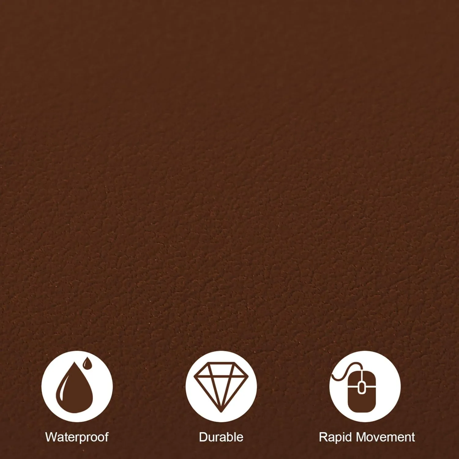 TOWWI PU Leather Desk Pad with Suede Base, Multi-Color Non-Slip Mouse Pad, 39” x 20” Waterproof Desk Writing Mat, Large Desk Blotter Protector (Brown)