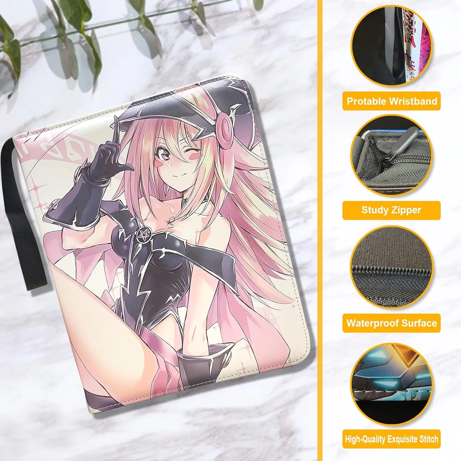 Trading YGO Card Binder Fits 900 Cards Card Collector Album Holder,with 50 Removable Sleeves Toys Gifts for Boys Girls