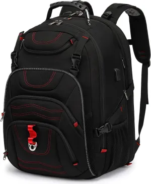 Travel Backpack 17.3 Inch, Business Anti-Theft Laptop Bag with USB Charging Port, Waterproof