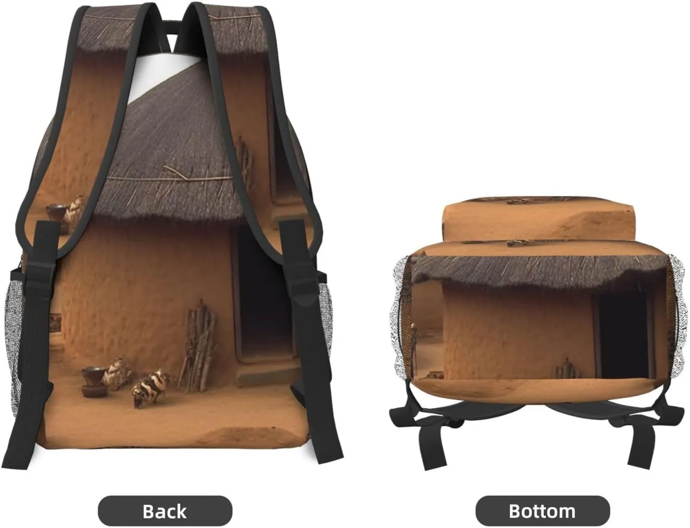 Travel Backpack for Women Carry on Backpack Traditional housing in ghana Lightweight Laptop Backpack for Men