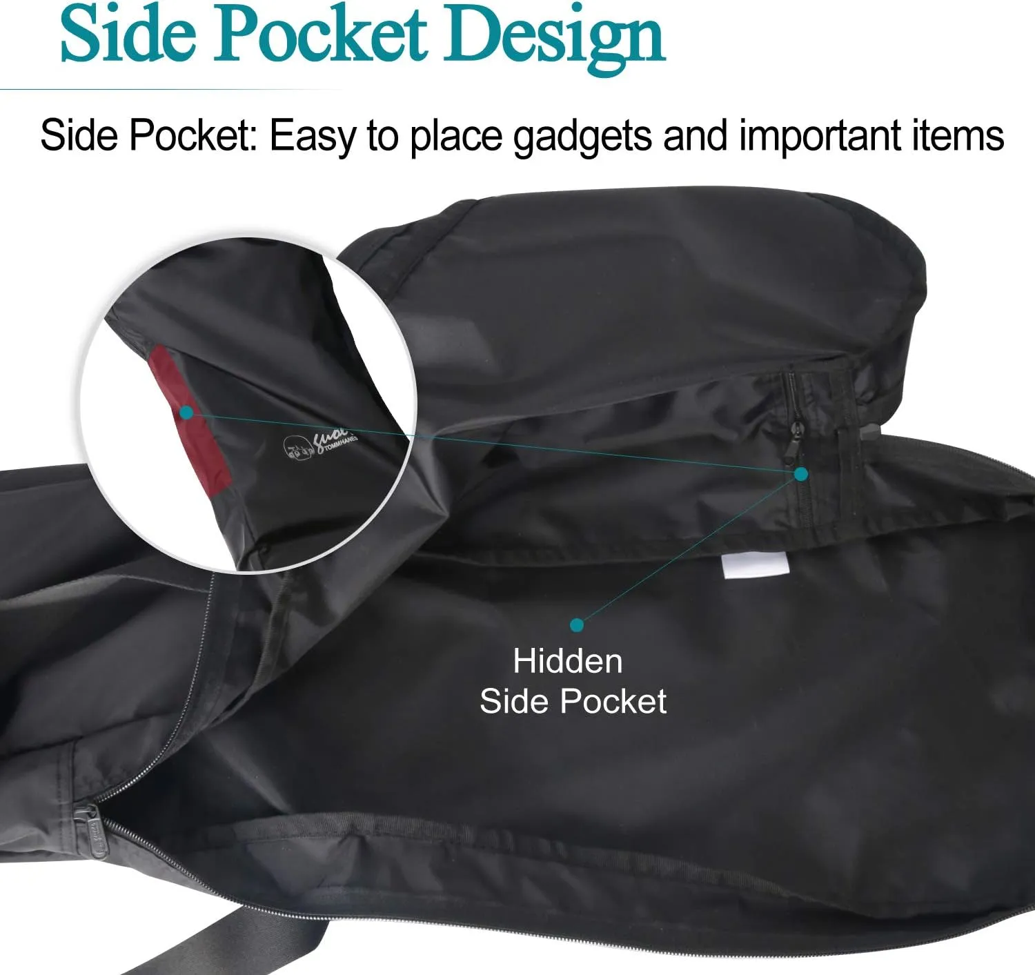 Travel Bag Crutches Bags Nylon Crutch Bag OneSize Black