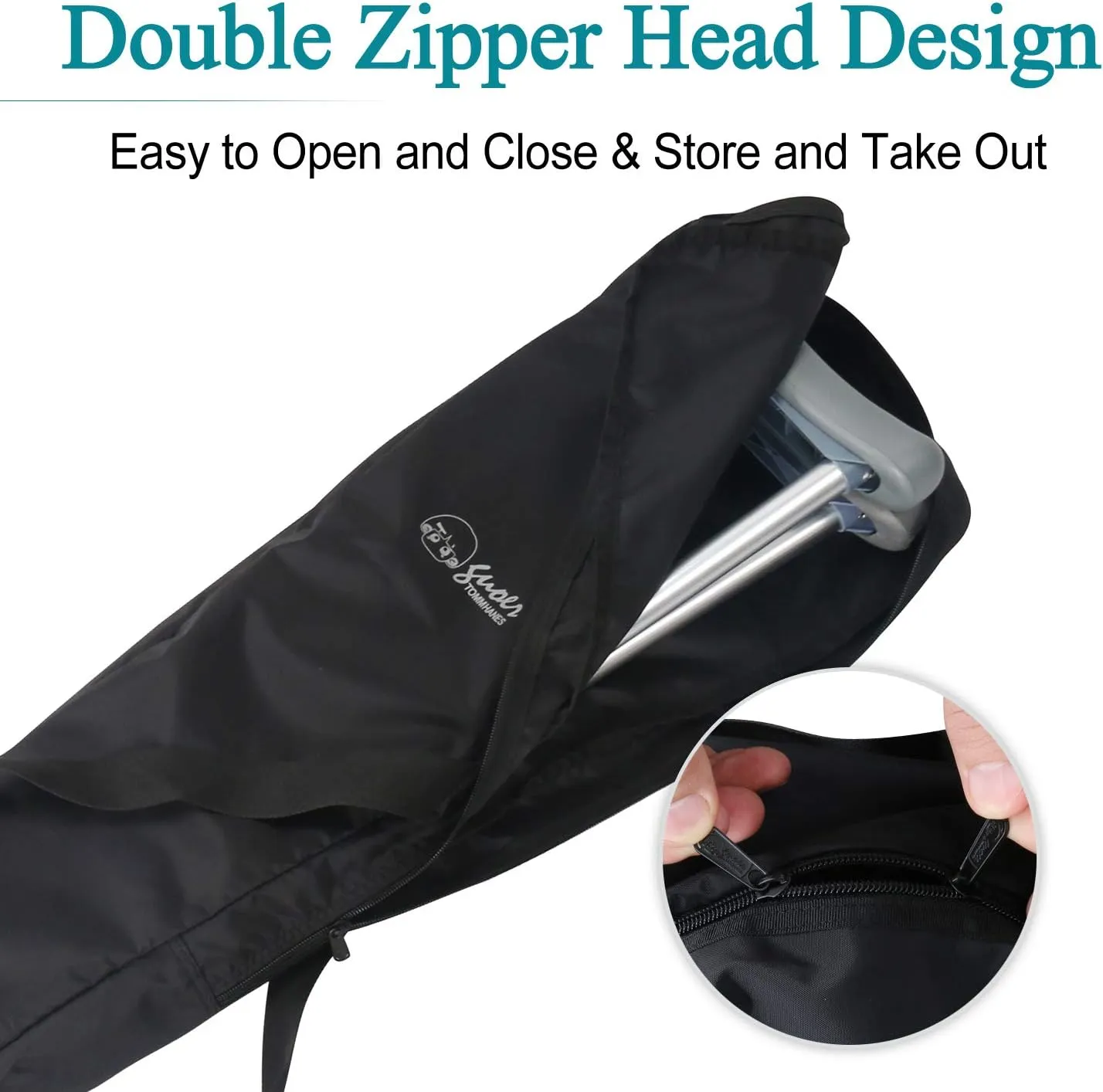 Travel Bag Crutches Bags Nylon Crutch Bag OneSize Black