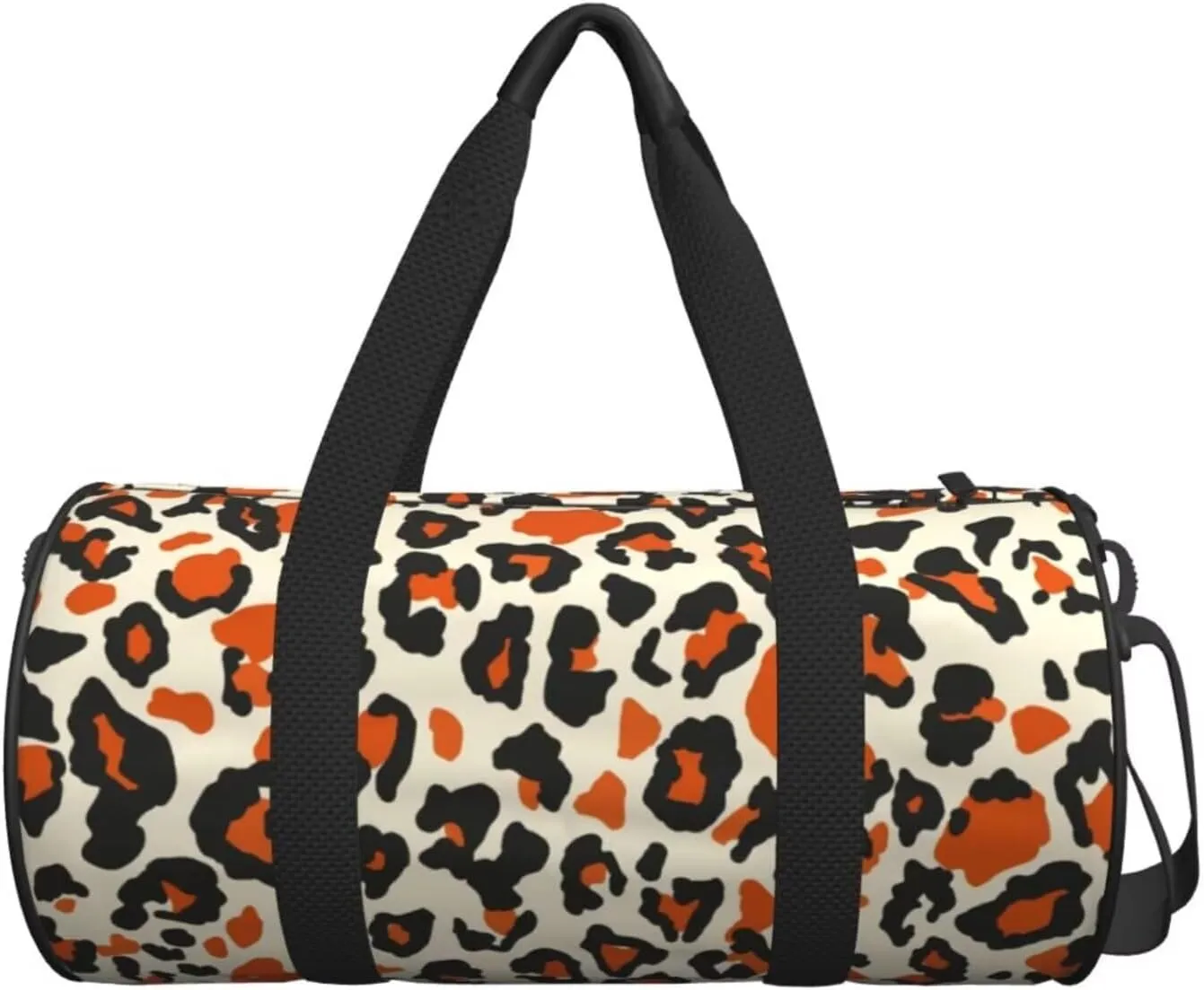 Travel Duffle Bags Leopard Weekender Bag Nylon Duffle Bag for Women Men Orange Cheetah Animal Fur Pattern Overnight Bag for Business Trip Gym Sport