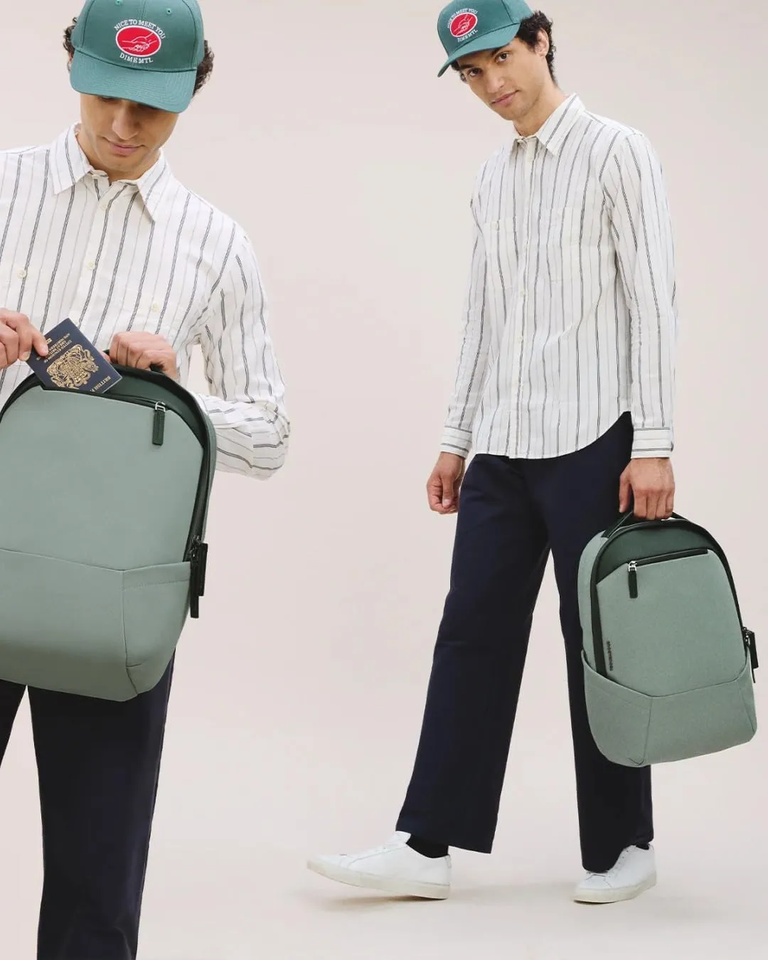 Troubadour Apex Backpack 3.0-25L Premium Laptop Backpack - Ergonomic & Water Resistant - Designed for Work and Travel - Green Smoke & Obsidian Green