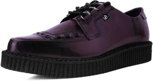 T.U.K Anarchic Creeper Shoes for Women and Men | Pointed Toe Lace-Up with D-Ring Fastening | Low Platform Footwear | Foam Padded Insole & Twill Lining