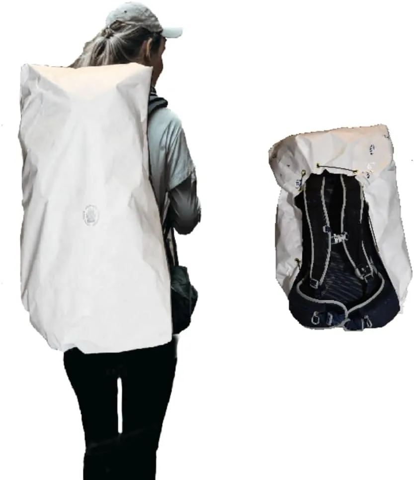 Tyvek Hiking Backpack Rain Cover Waterproof - Ultralight Durable - Shock Cord Adjustable - Waterproof Backpack Cover Keeps Gear Dry