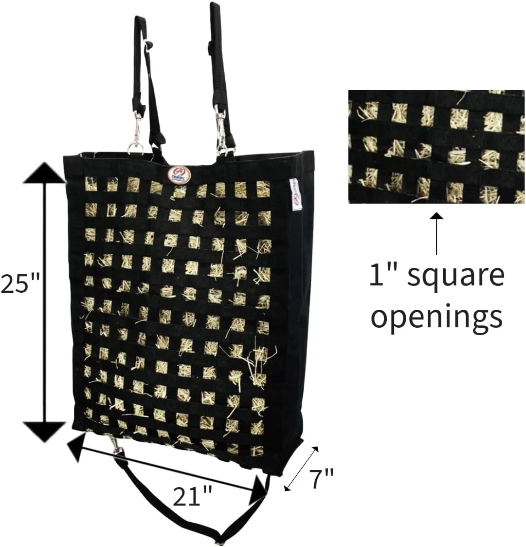 Ultra Slow Feeder Horse Hay Bag with Super Tough Bottom and 6 Month Warranty