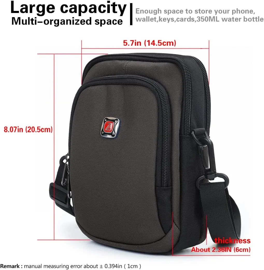 Unisex Casual Fashion Multifunctional Mini Shoulder Bag Crossbody Bag Travel Passport Wallet Bag