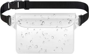Universal Waterproof Cell Phone Bag with Adjustable Strap | Large Clear Dry Pouch for 7" Phone, Passport, Keys | Wearable Waist Pack for Boating, Snorkeling, Rain, Hiking, Pool, Paddleboarding