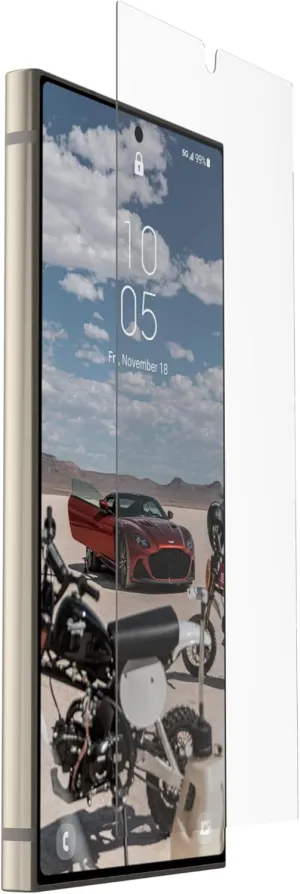 URBAN ARMOR GEAR UAG Designed for Samsung Galaxy S24 Ultra 6.8" Screen Protector, Premium Ultra Clear HD Scratch Resistant Anti-Fingerprint Anti-Reflective Anti-Glare Flex Shield Plus