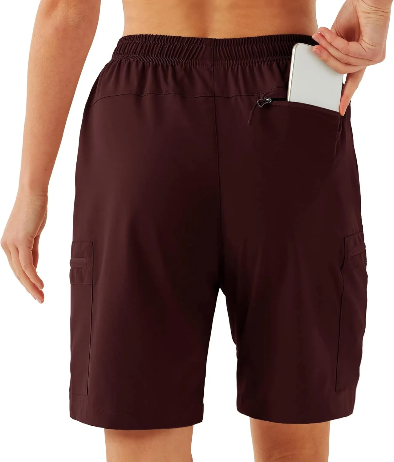 URBEST Women's Hiking Cargo Shorts Quick Dry Lightweight Summer Shorts for Women Outdoor Travel Golf Active