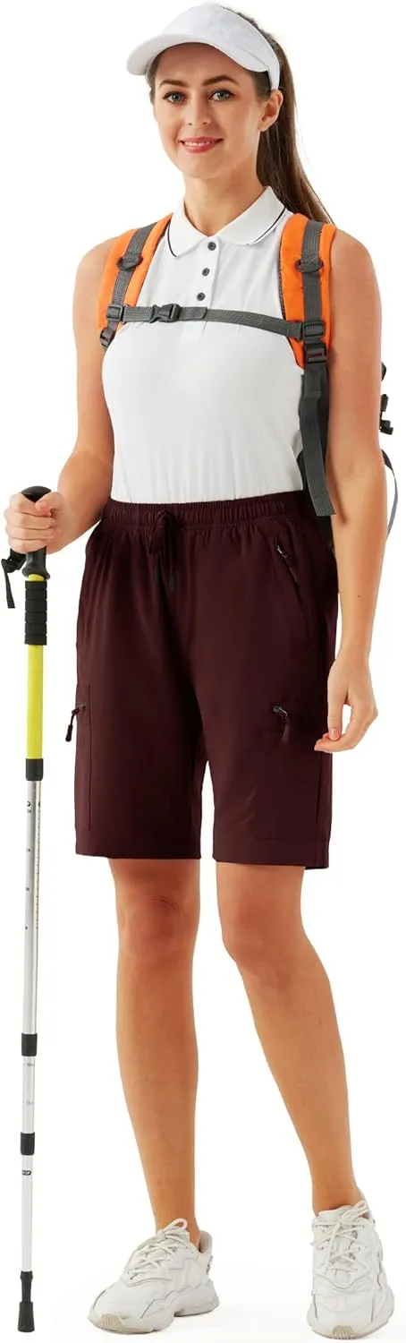 URBEST Women's Hiking Cargo Shorts Quick Dry Lightweight Summer Shorts for Women Outdoor Travel Golf Active