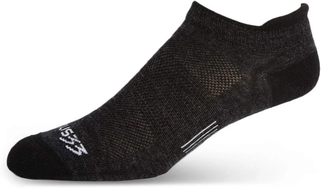 USA Made - No Show Tab Socks - Running Socks - Merino Wool - Mountain Heritage