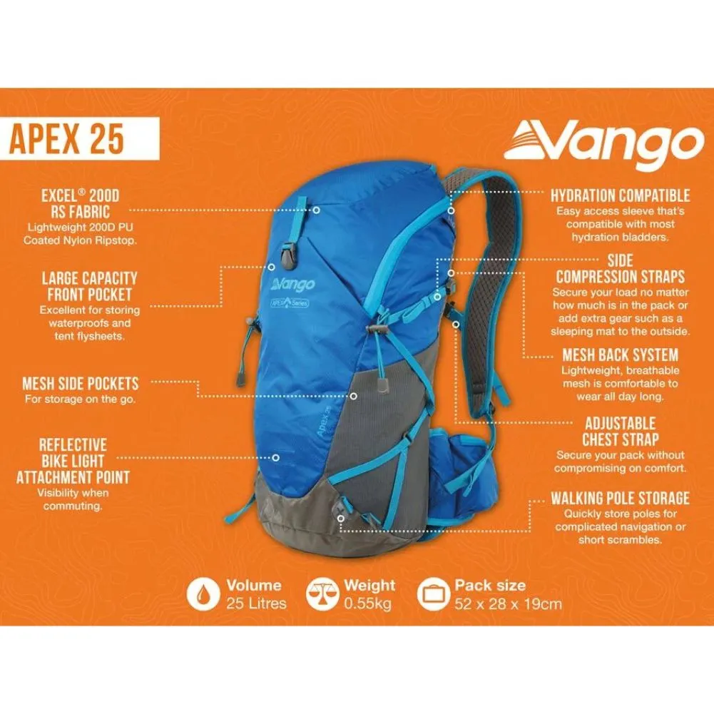 Vango Apex 25 Rucksack (Crystal Blue)