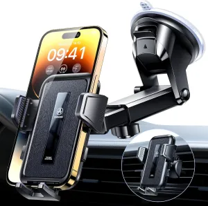 VANMASS 2025 Upgraded Car Phone Holder, [85 LBS Strongest Suction] Patent Safety Cell Phone Mount Windshield Dashboard Vent Truck Accessories Stand Cradle for iPhone 16 Pro Max 15 14 13 Android