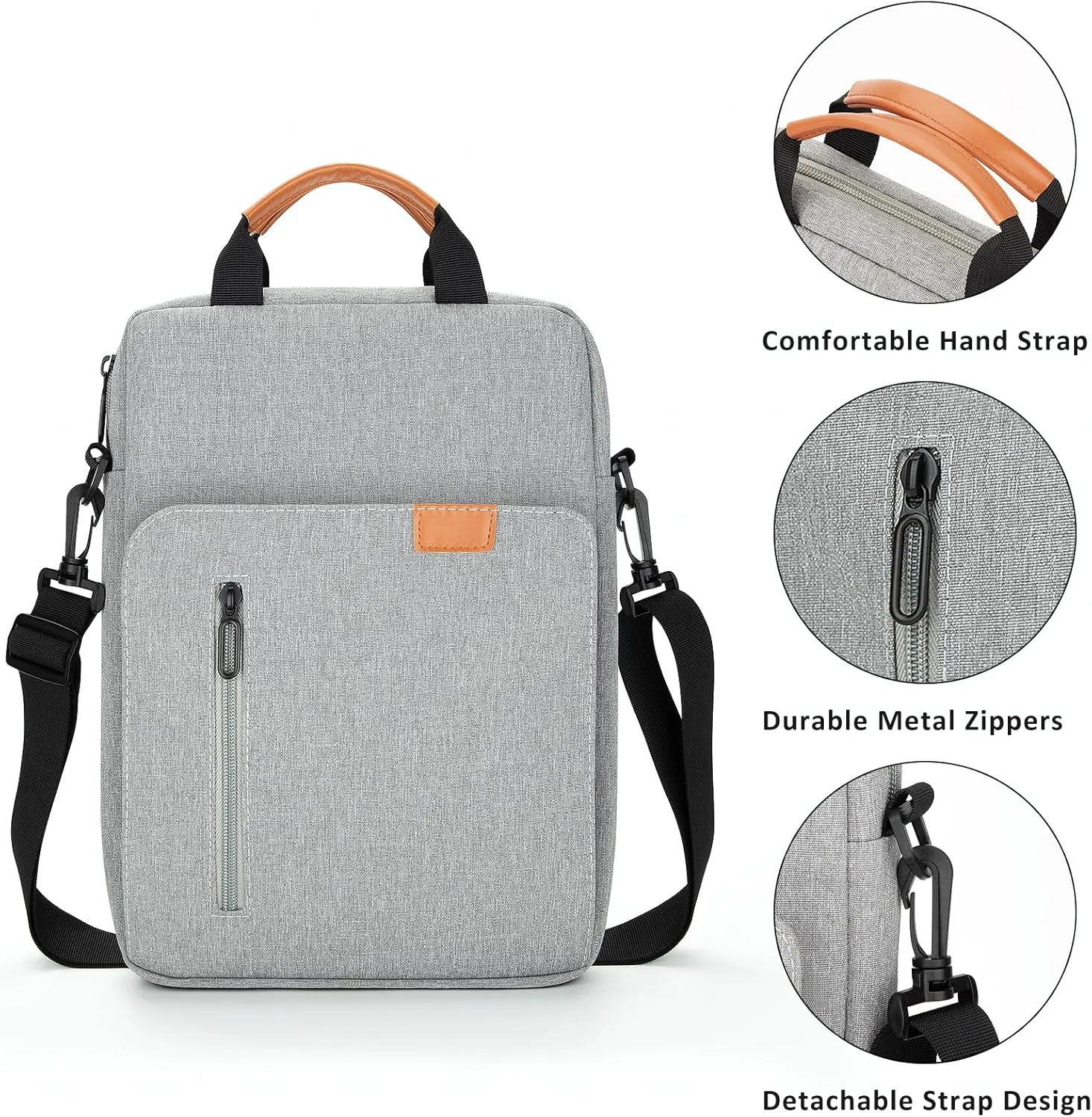 Vertical Laptop Case Computer Bag for 13-13.3 Inch MacBook Air/Pro Computer Notebook, Waterproof Protective Lightweight Laptop Computer Cover Bag, Gray