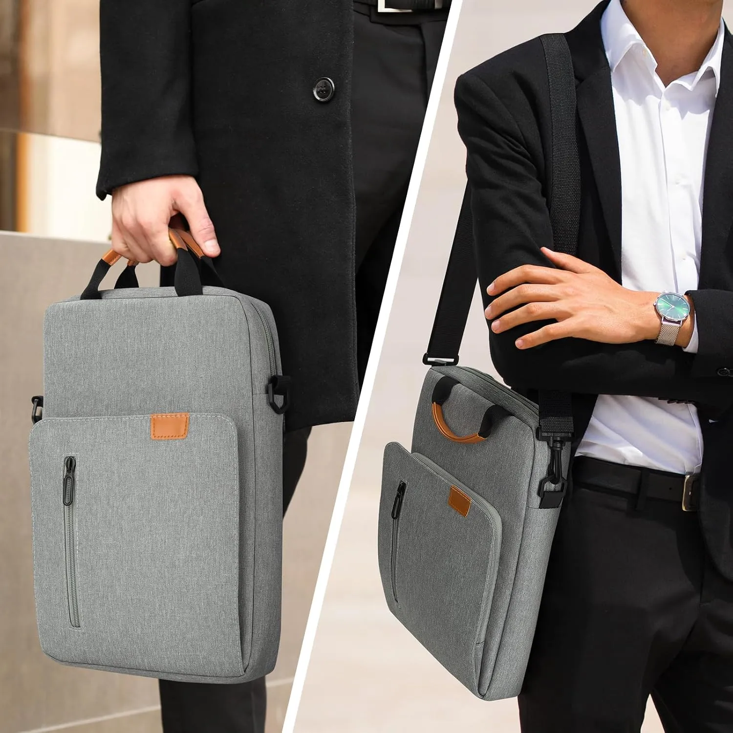 Vertical Laptop Case Computer Bag for 13-13.3 Inch MacBook Air/Pro Computer Notebook, Waterproof Protective Lightweight Laptop Computer Cover Bag, Gray