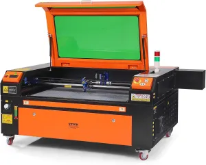 VEVOR 100W CO2 Laser Engraver, 24 x 35 in, 19.7 IPS Laser Cutter Machine with 2-Way Pass Air Assist, Compatible with LightBurn, CorelDRAW, AutoCAD, Windows, Mac OS, Linux, for Wood Acrylic Fabric More