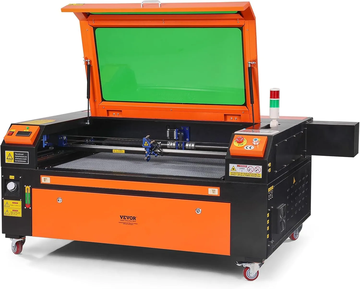 VEVOR 100W CO2 Laser Engraver, 24 x 35 in, 19.7 IPS Laser Cutter Machine with 2-Way Pass Air Assist, Compatible with LightBurn, CorelDRAW, AutoCAD, Windows, Mac OS, Linux, for Wood Acrylic Fabric More