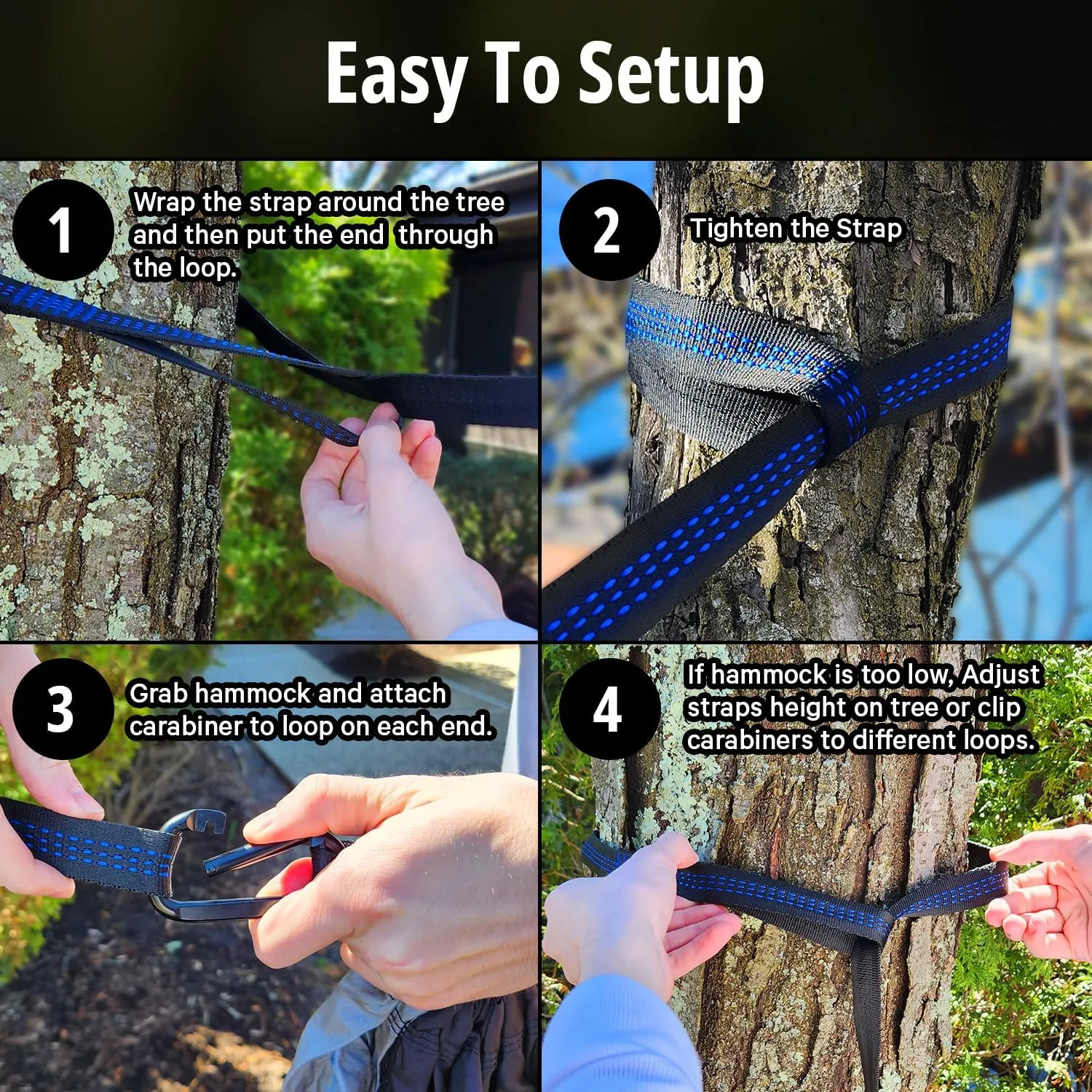 Vigel Camping Hammock - XL Double 2 Person Hammock 500 Lb Capacity - Portable Nylon Hammock for Outside, Travel, Hiking, Outdoor Accessories