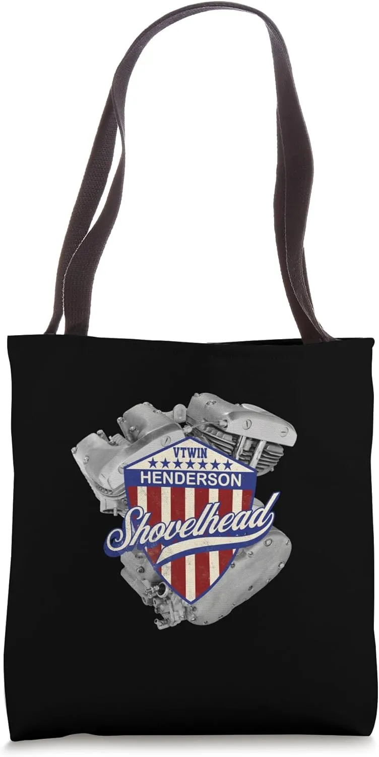 Vintage HD Shovelhead Old School HENDERSON Biker VTwin Tote Bag