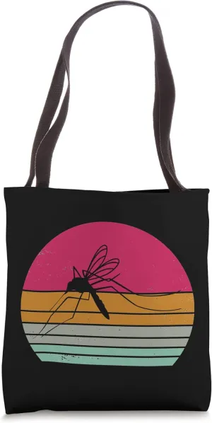 Vintage Mosquito Retro Mosquito Silhouette Animal Lover 70s Tote Bag